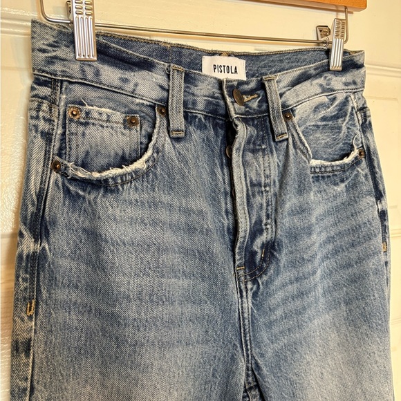 Pistola Cassie Super High Rise Straight Jeans in Play Day - Distressed 25 - Picture 9 of 16